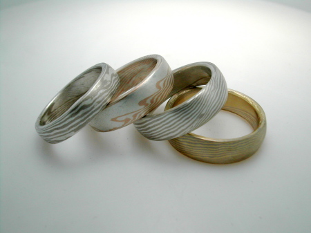 set of Mokume bands