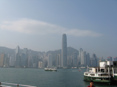 Looking across the bay from the Kowloon side