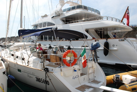 Gaia at Dock in Amalfi
