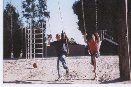 Robbie and Alex playing