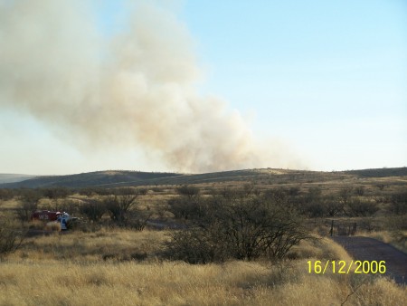 Brush fire in Sonoita