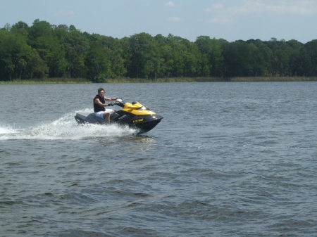 Christian on my jet ski