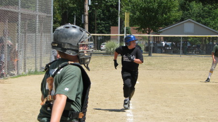 My son Nicholas stealing home!