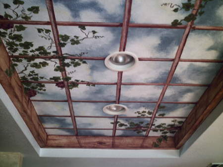 Ceiling Mural in kitchen