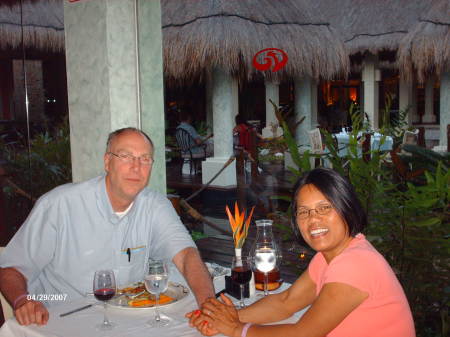 Cora and I in Playa del Carmen 2007.