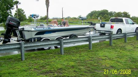 carl's new boat all hooked up at ansin garcia