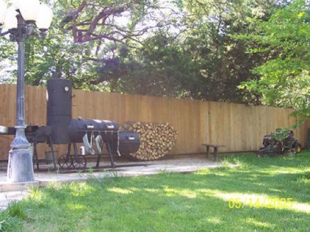 My outdoor kitchen in the back yard