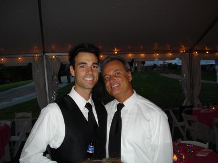 father and son at Ben's wedding