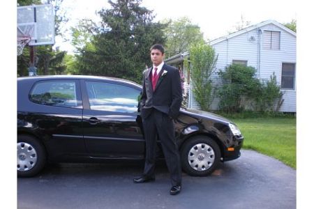 My son in his tux the day of his senior prom.