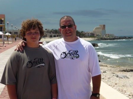 My son Cody & I on Isla Mujeres 2008