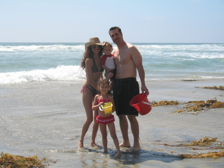 Our family at beach in San Diego summer 08
