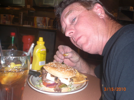 Look at the size of that burger...Good Greif