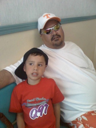 my hubby and my son:)
