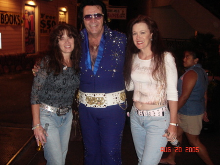 Tracey and I with Elvis in Vegas