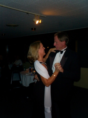 John and me, dancing.