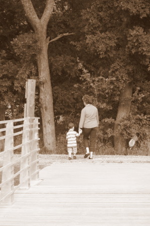 walking with my grandson