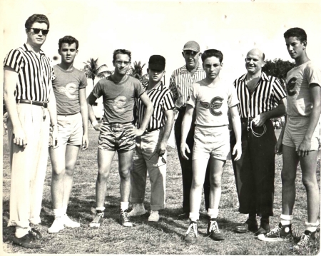 1958 green/gold game team captains and refs