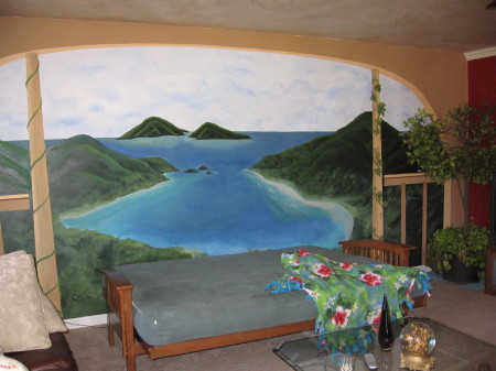 My living room mural of BVI