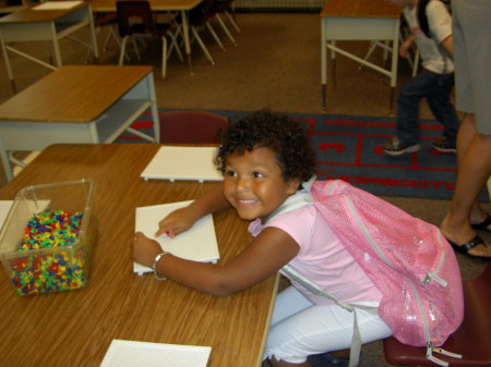 my daughters first day at kindergarden