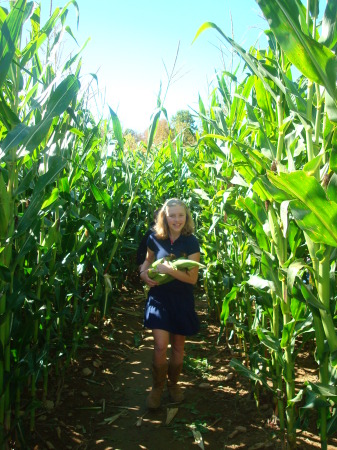 Mikaila in the corn maze