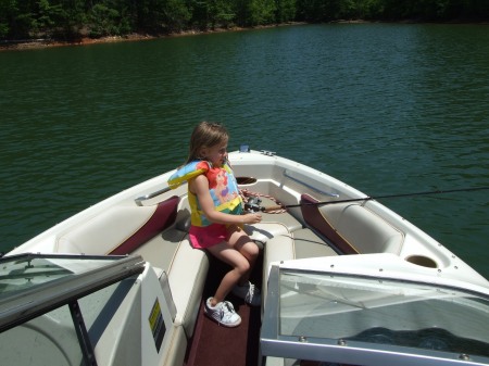 Cara and PawPaw fishing