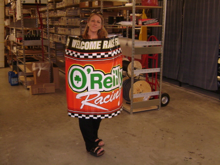 Roxie as an Oreilys sign