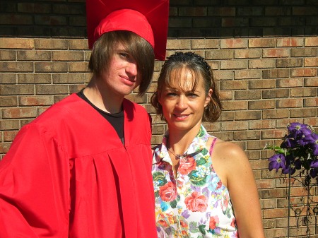 My son robby and I on his graduation day