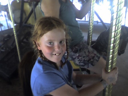 Rena on the merry-go-round