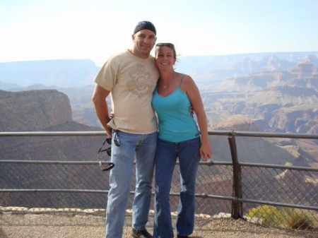 Ron & I biking the Grand Canyon