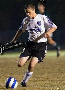 Tyler playing soccer