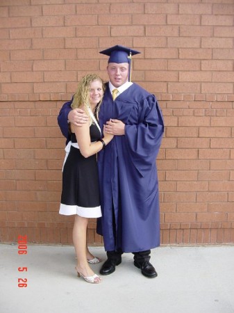 Josh's graduation with his sister