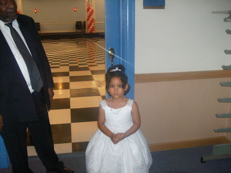 Kayla as a flower Girl