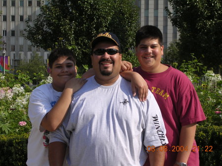 Me and my boys at Millennium Park Chicago