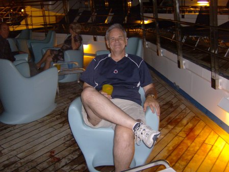 On the deck of the Carnival Valor