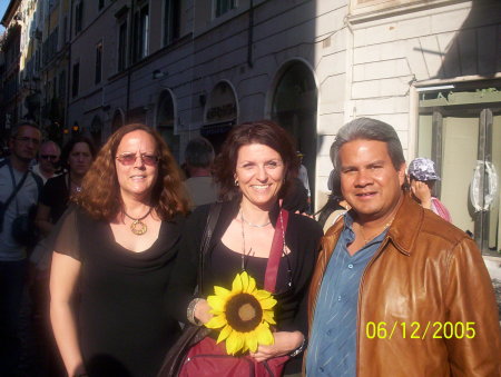 Me and Myrna with our tour Guide in Rome