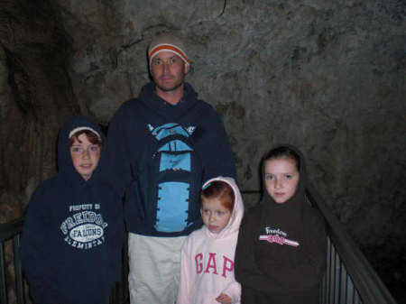 Kids and I in Timp Cave