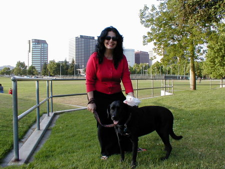 Lourdes and my dog Sandy