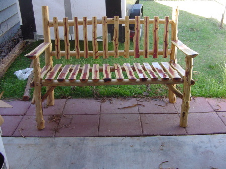 Cedar bench