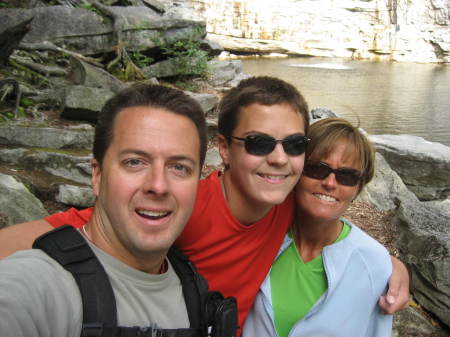 Karen, Tom and I hiking in Minnewaska State Pk