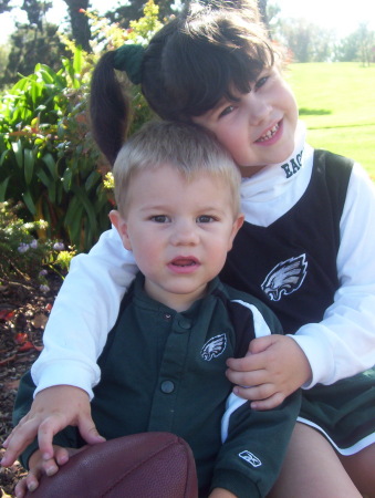 Daddy's little Eagle fans