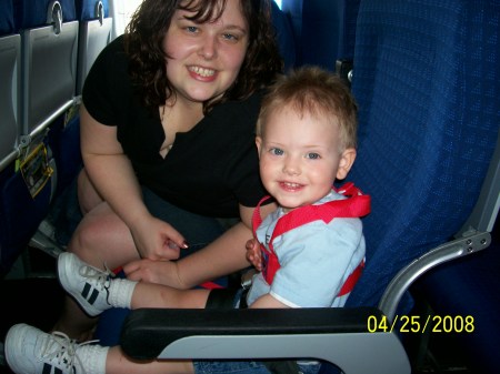 BYCE & I ON OUR 1ST PLANE RIDE