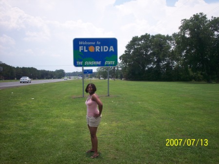 Me crossing state line from AL to FL