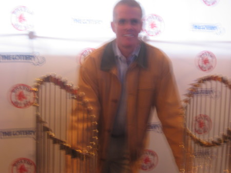 Posing with Red Sox Trophies 04  and 07