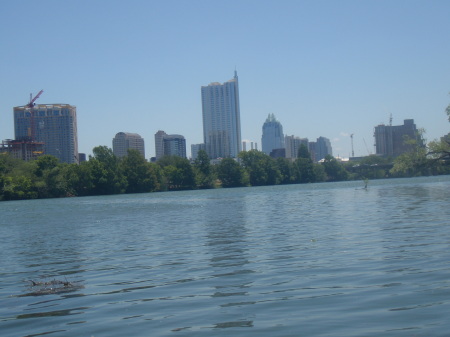 downtown Austin from the river