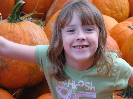 Katie at the pumpkin patch