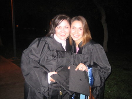 Me w/little sis Becky at Master's Graduation