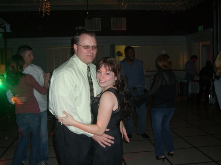 Dancing with my wife at our reception