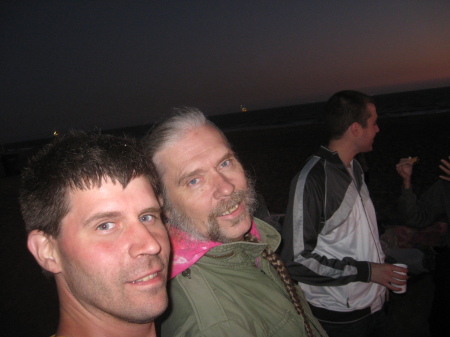 Jason and Dad at the Hungiton Beach, CA