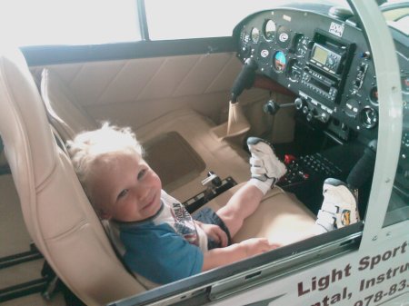 My son Lanson Scott in the cockpit age 2