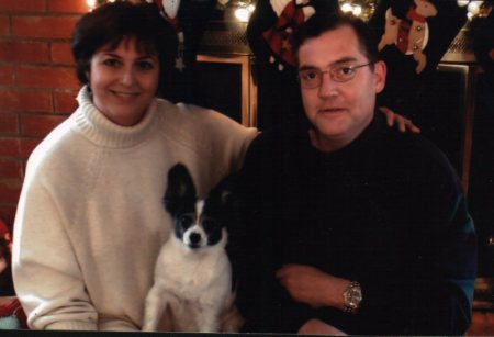 Lynn and his wife Ann with their Papillion